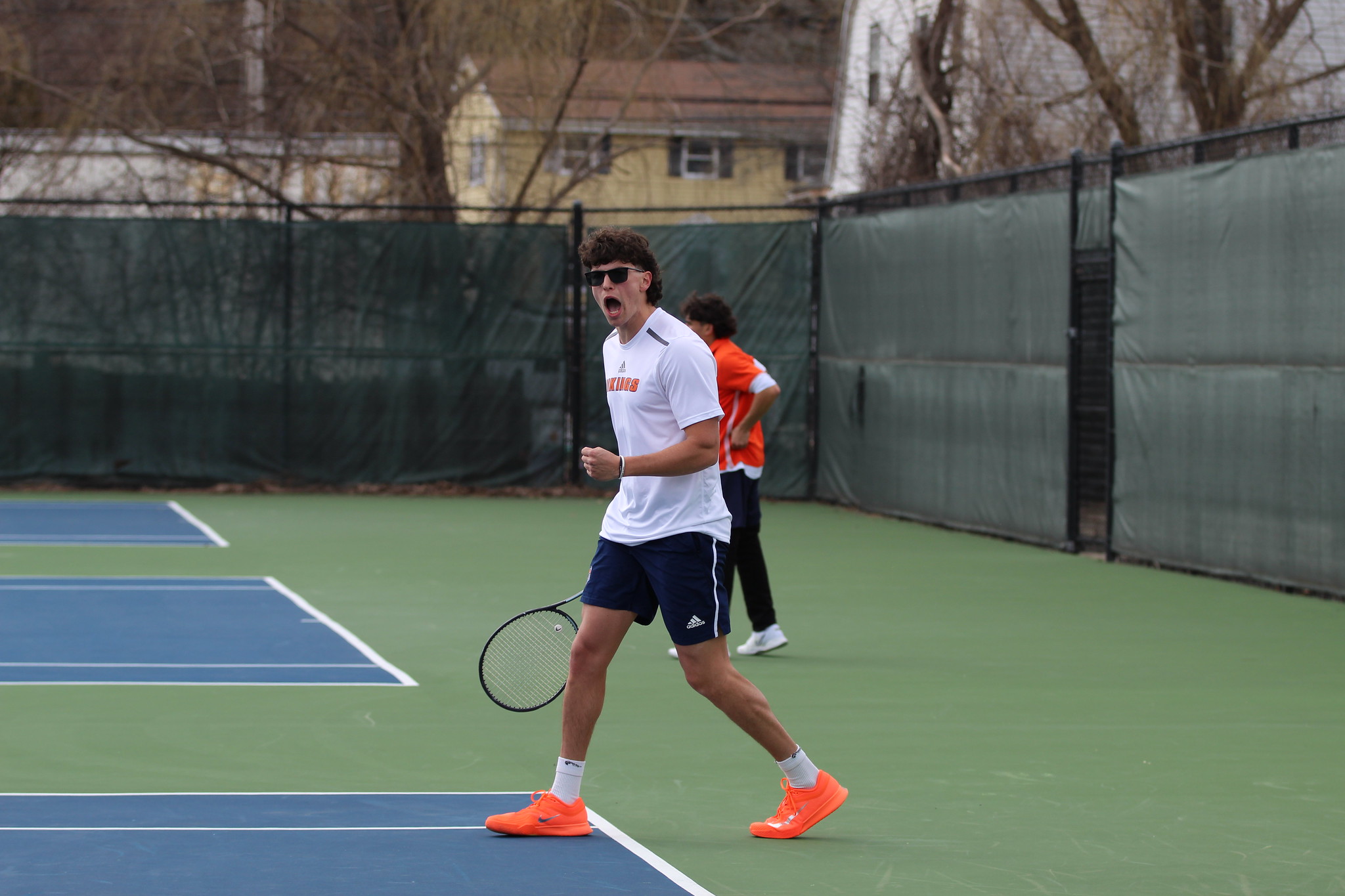 Men's Tennis Caps Off Non-Conference Play with Win at UNE, 4-3
